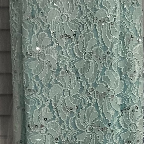 Mint Aqua Evening Prom Dress Gown - Picture 5 of 5